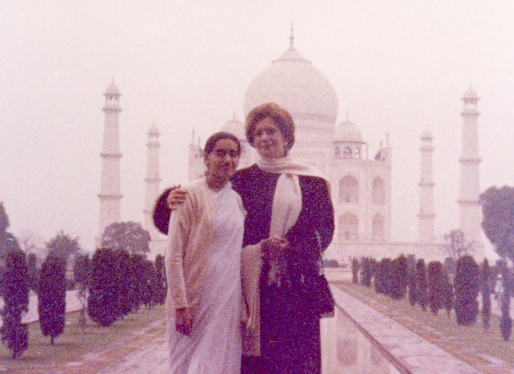 With Madam Sadat, 1984