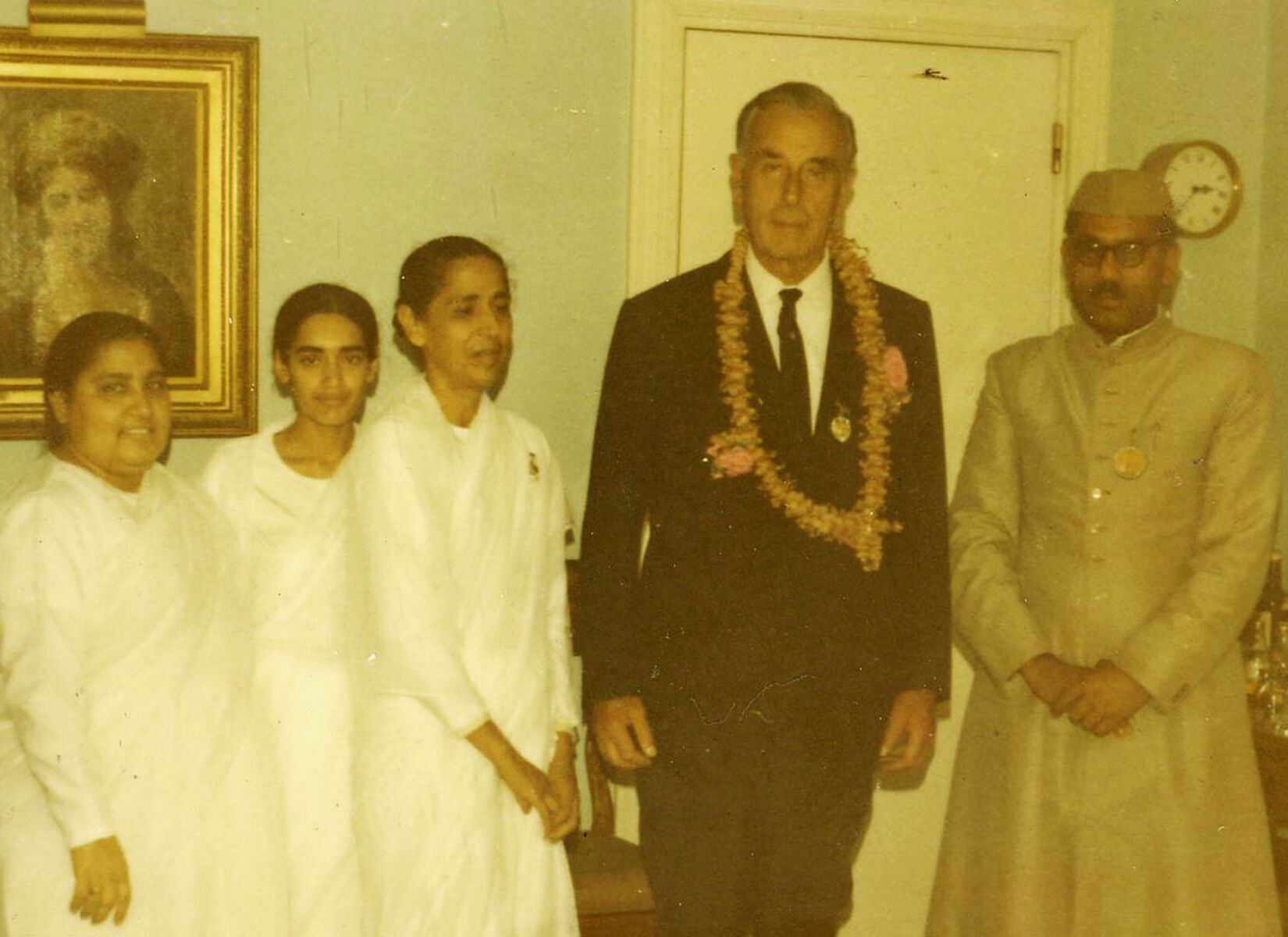 With Lord Mountbatten, Sheel Dadi, Sr Rosie and Br Jagdish, 1971