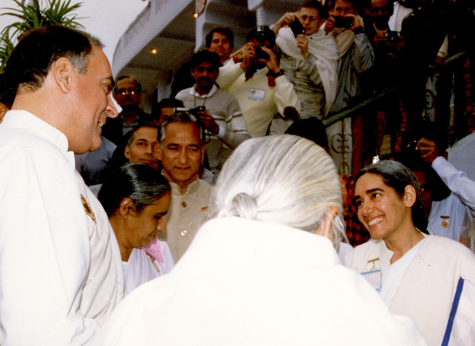With Rajiv Gandhi, former Prime Minister of India