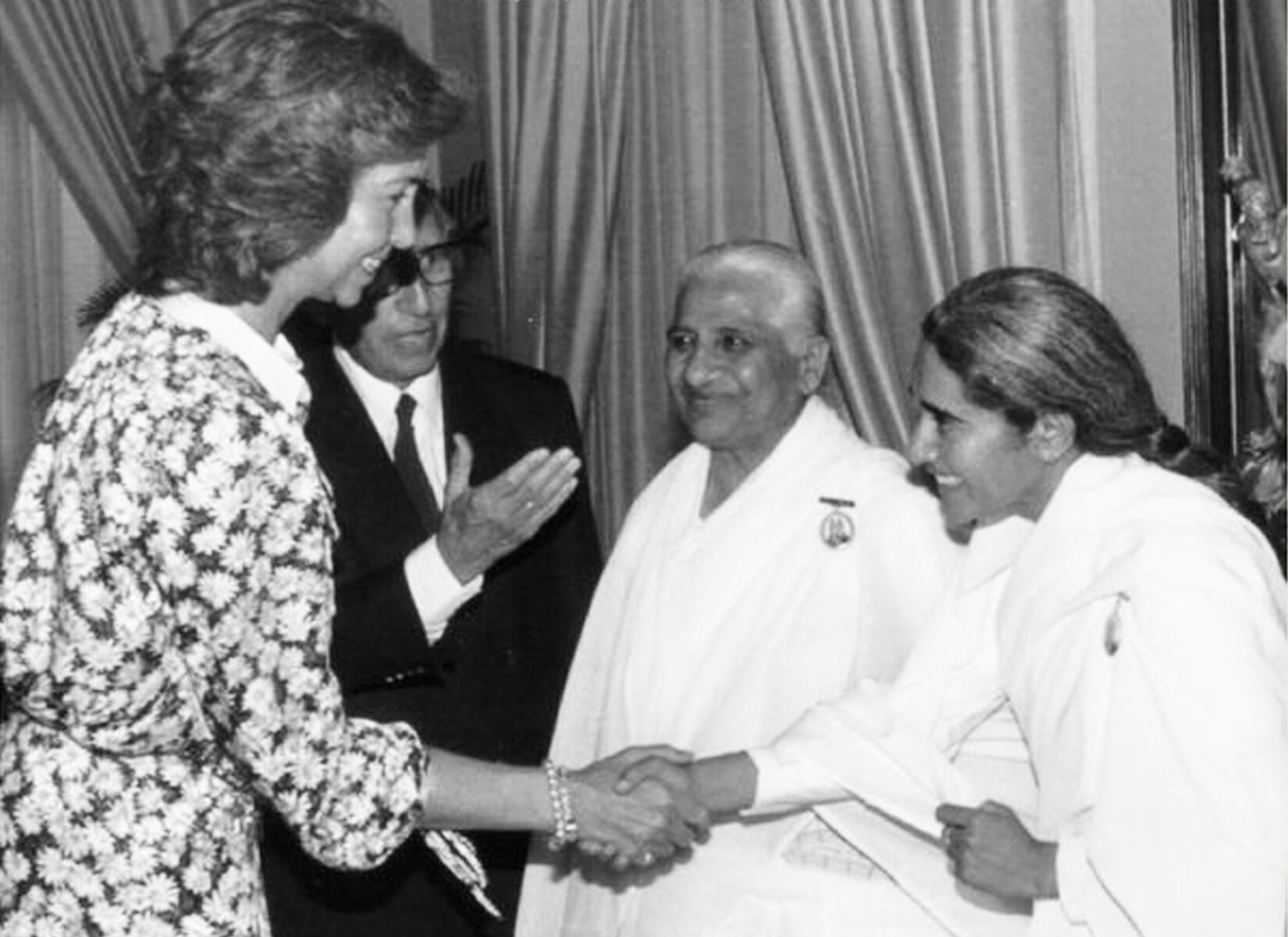 Queen Sophia, Dadi Prakashmani and Sister Jayanti, Madrid, 1991